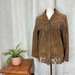 Vintage Winlit Suede Fringe Jacket